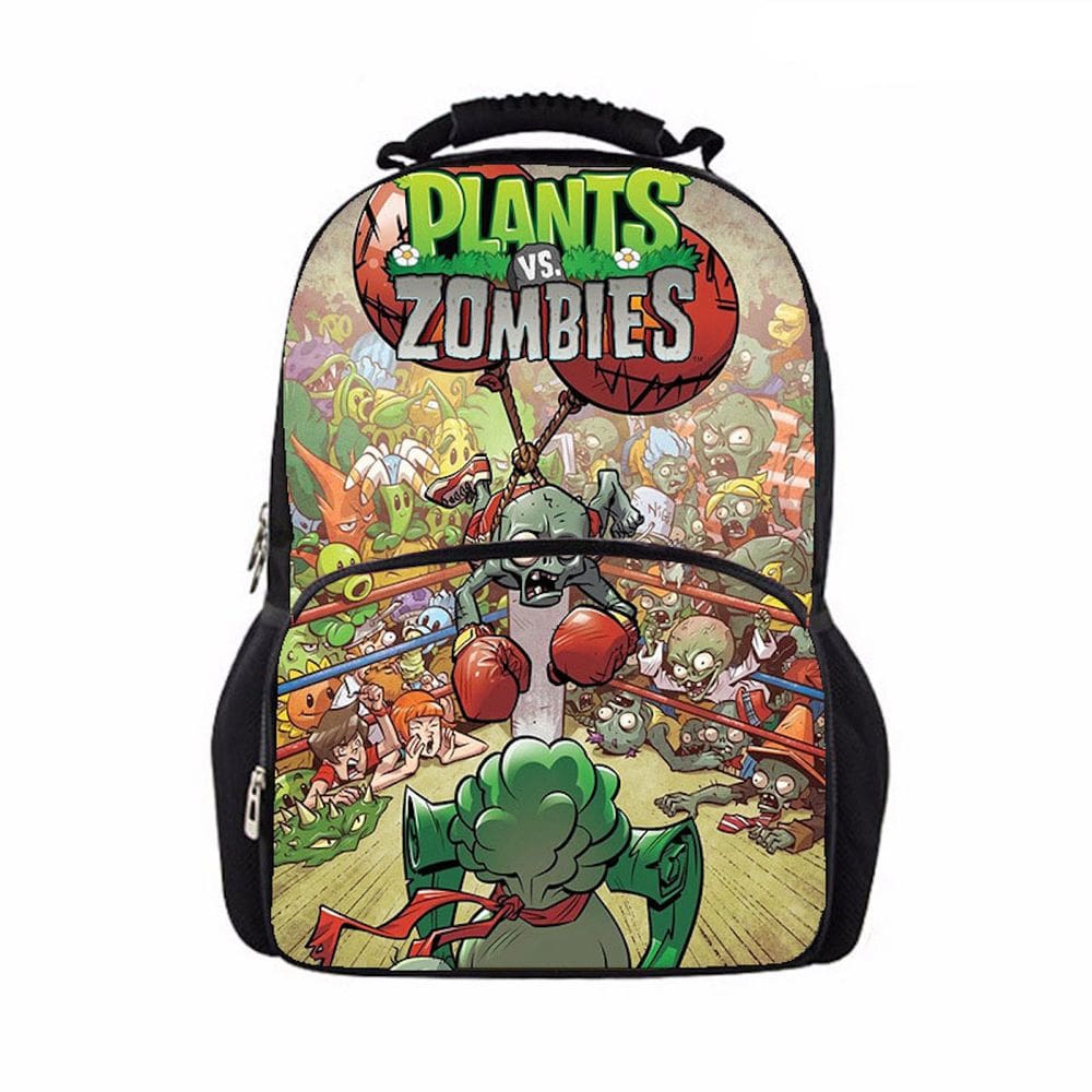 Mochila Anime School Bag Plants Zombies Kids Poliéster