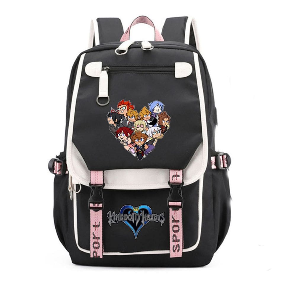 Mochila escolar infantil Kingdoms Hearts 3D Oxford 31x19x46cm