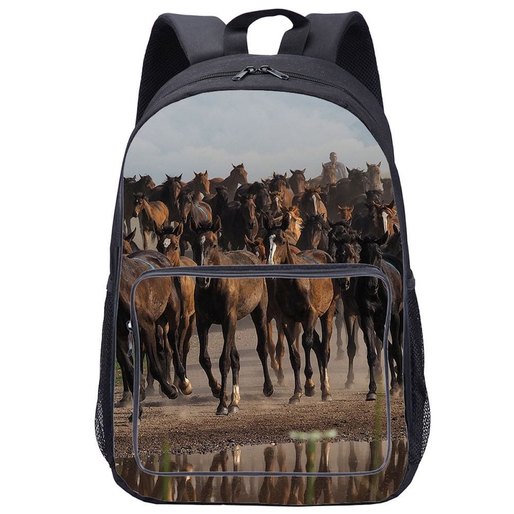 Mochila escolar Animal Horse para crianças