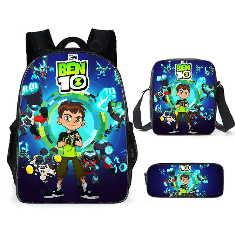 Conjunto de mochilas Bens 10 School Anime, 3 peças para crianças