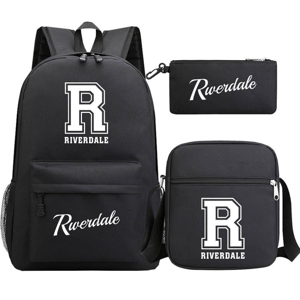 Conjunto de 3 mochilas escolares infantis Riverdaless Satchel com bolsa de lápis