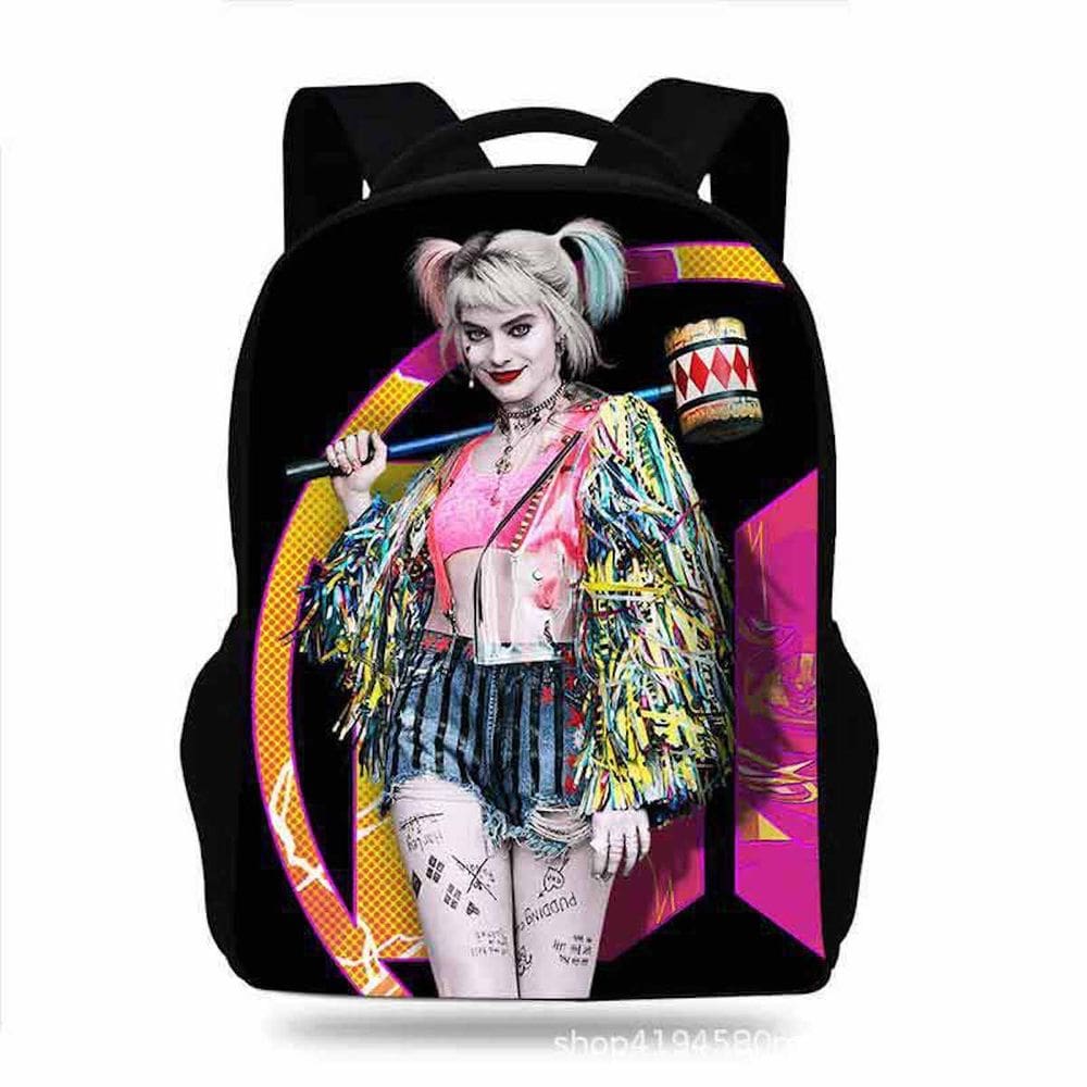 Mochila escolar Harleys Quinns Cartoon Kids Oxford 31x13x42cm