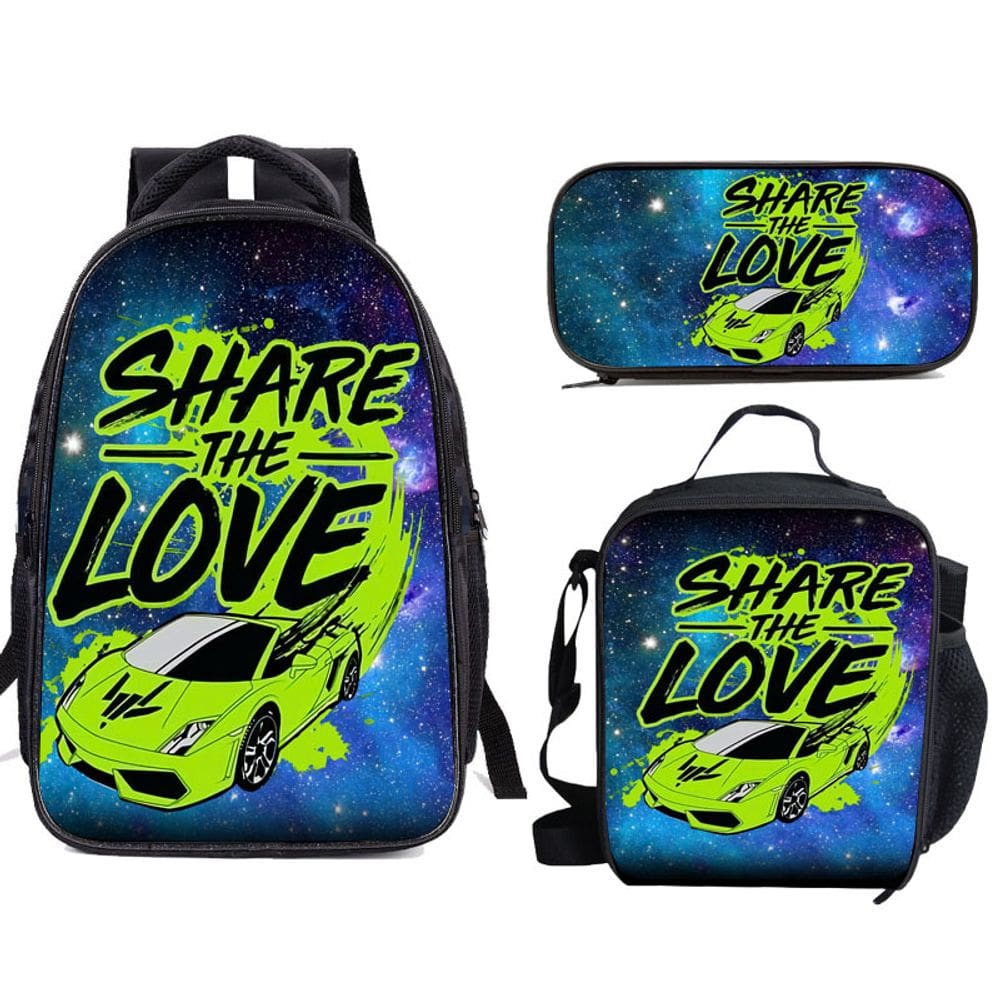 Mochila escolar Cartoon 3 unidades/lote Shares Loves Anime