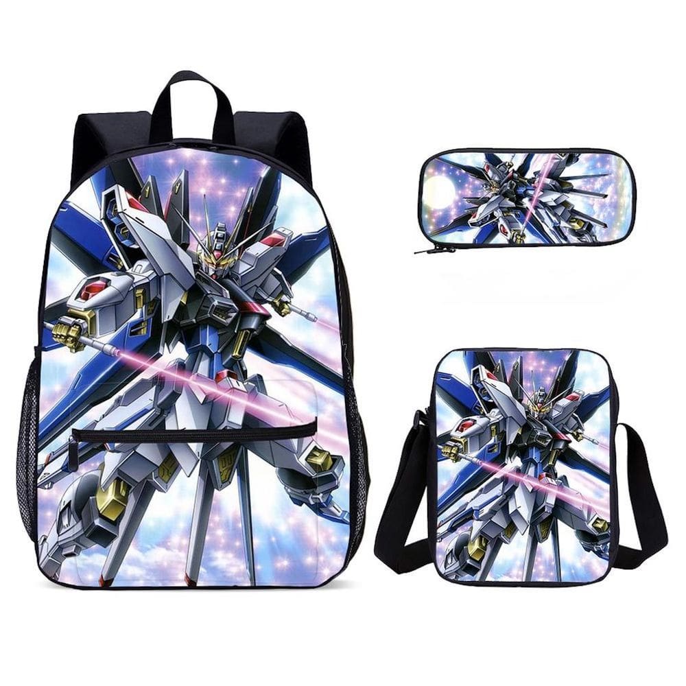 Conjunto de mochilas Gundams School para crianças (3 unidades)
