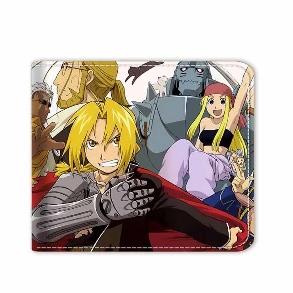 Carteira Fullmetals Alchemists Anime Characters Slim BiFold