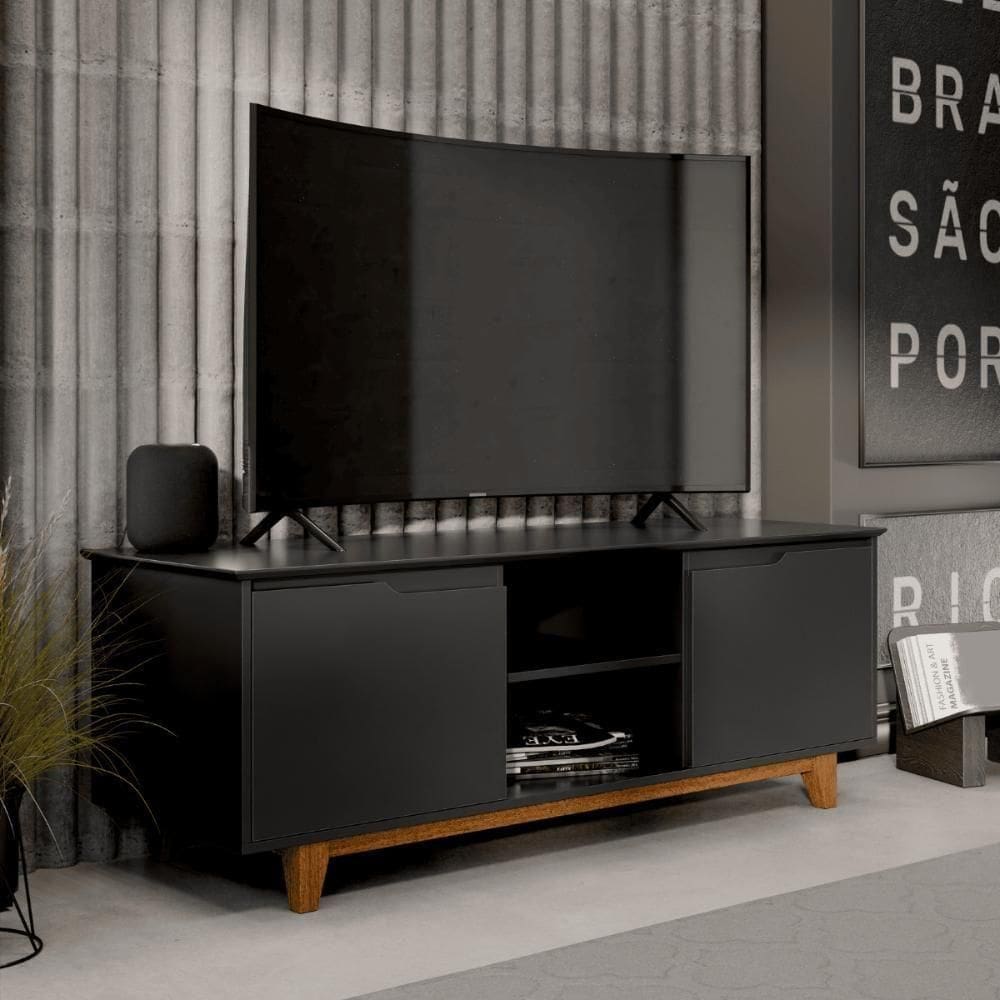 Rack Balcão Sala Tokyo Preto