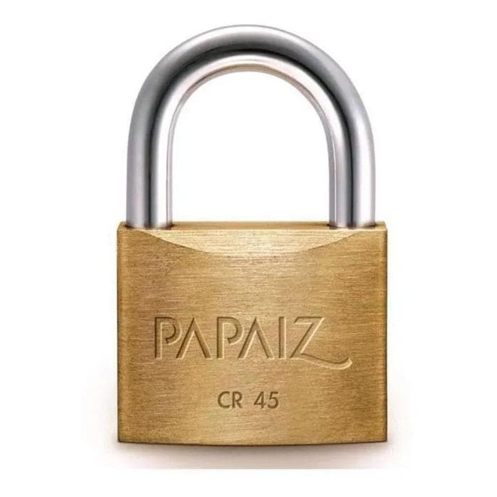 2X Cadeado 45Mm Papaiz Cr45 Armario Portao Janela Segurança