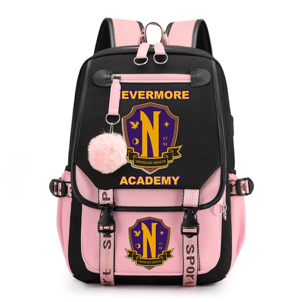 Mochila Nevermores Academy`s Wednesdays Cartoon Kids School