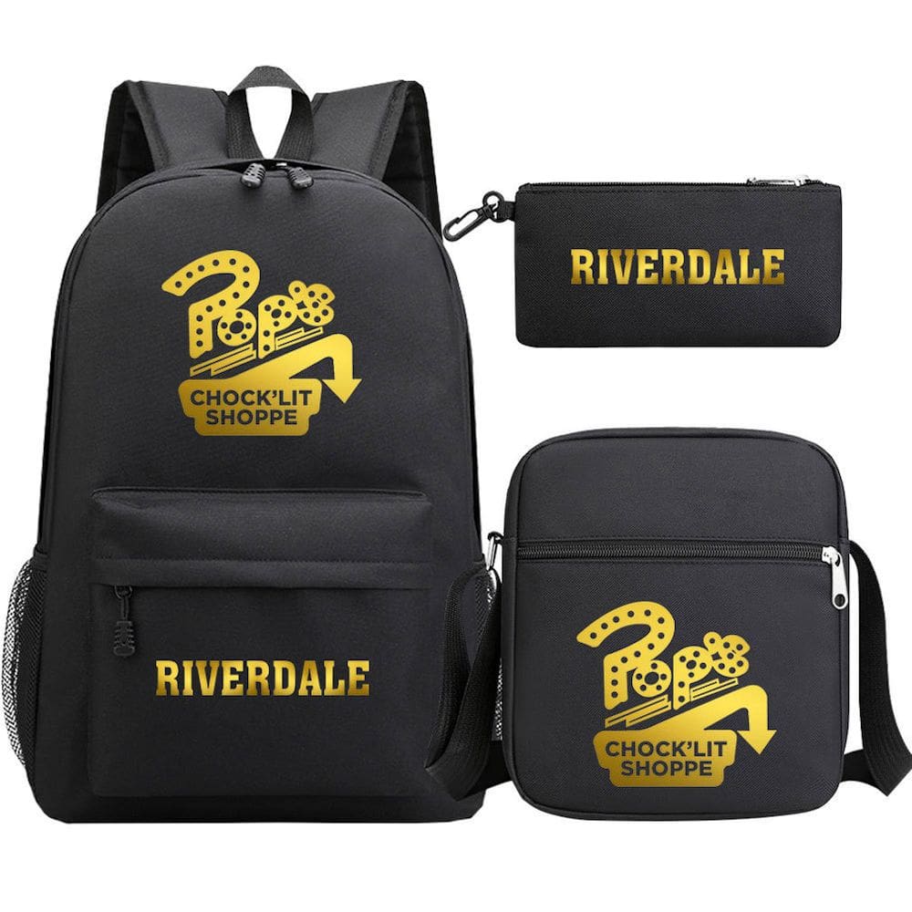 Conjunto de 3 mochilas escolares infantis Riverdaless Satchel com bolsa de lápis