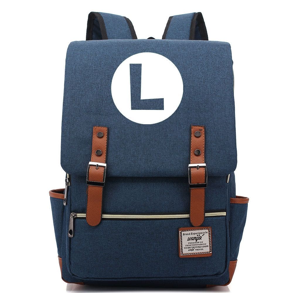 Mochila Anime School Marios Oxford em tecido 27x12.5x38cm