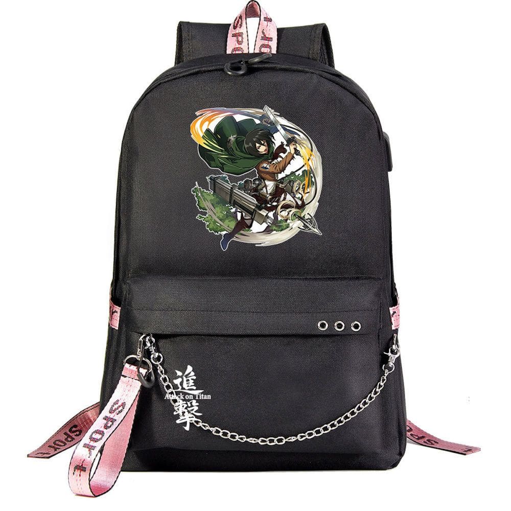 Mochila escolar Attacks Ons Titans para crianças