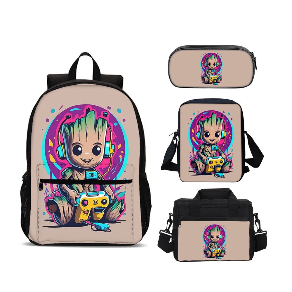 Conjunto de mochilas Guardians of the Galaxy para escola, 4 unidades