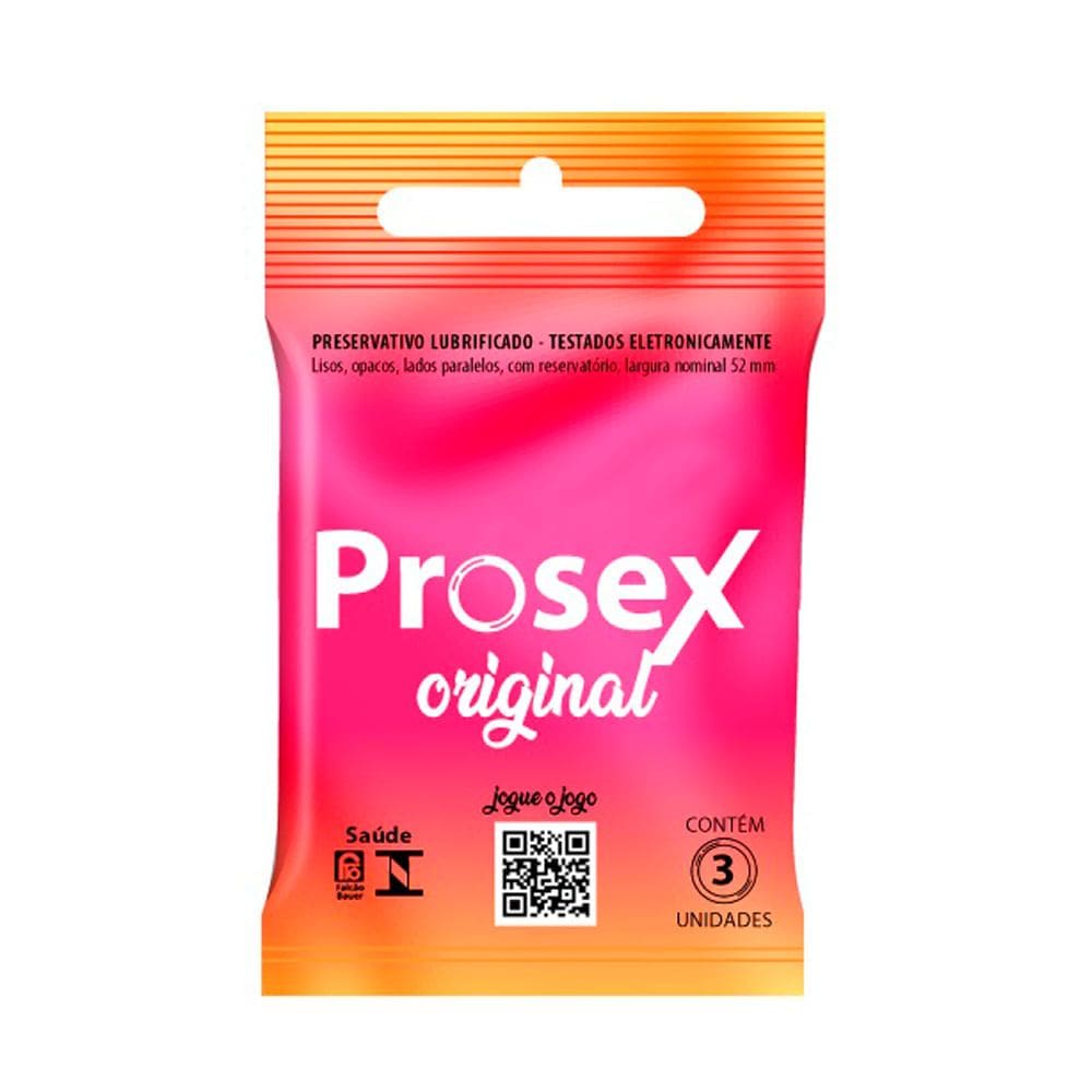 Preservativo Prosex Lubrificado 3 Unidades