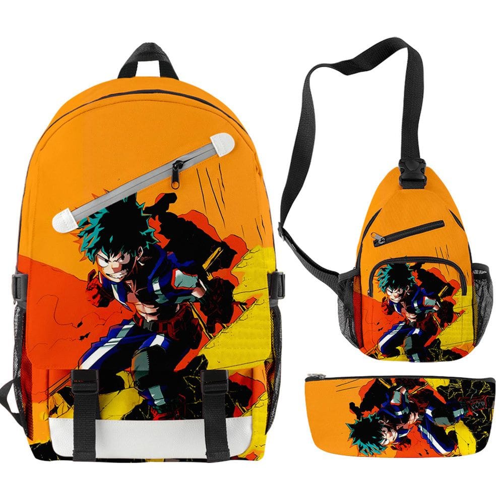 Conjunto de mochilas Mys Heros Academias Anime School, bolsa 3D, 3 unidades