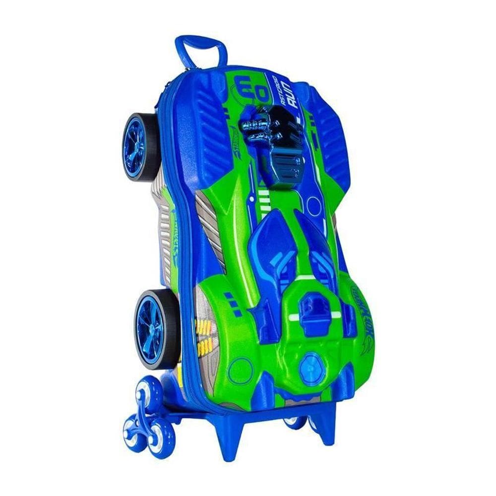 Mala De Viagem Infantil Com Rodinha Hot Wheels 3D