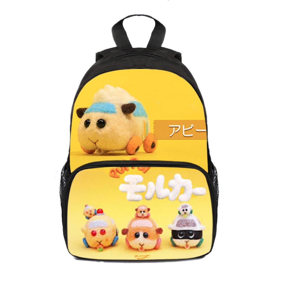 Mochila escolar Puis Puis Molkers Anime para crianças 25x11x34cm