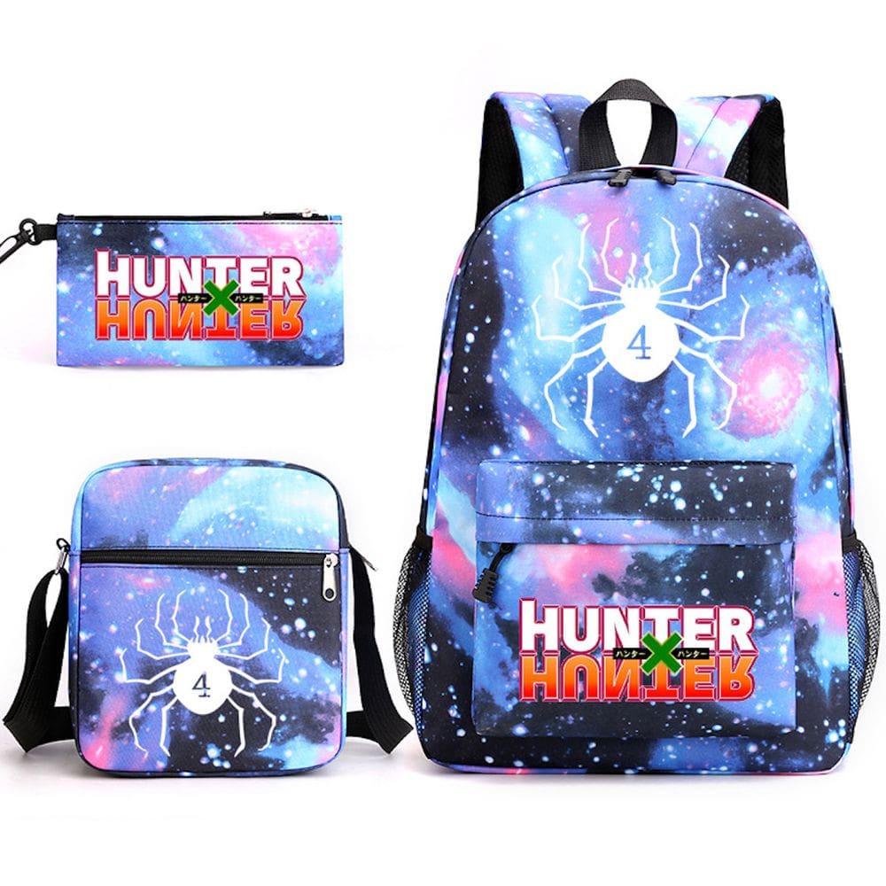 Conjunto de mochilas: mochila escolar Hunters com bolsa mensageiro e estojo para canetas