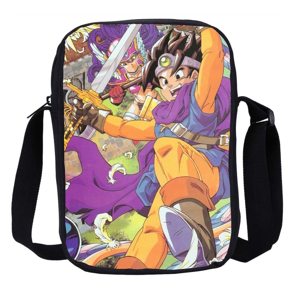 Bolsa de ombro Dragon Kuesuto Quest Anime Oxford 16x6x24cm