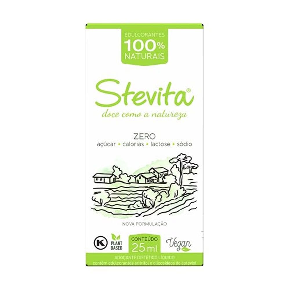 Adoçante Líquido Stevita Edulcorantes 100% Naturais 25ml