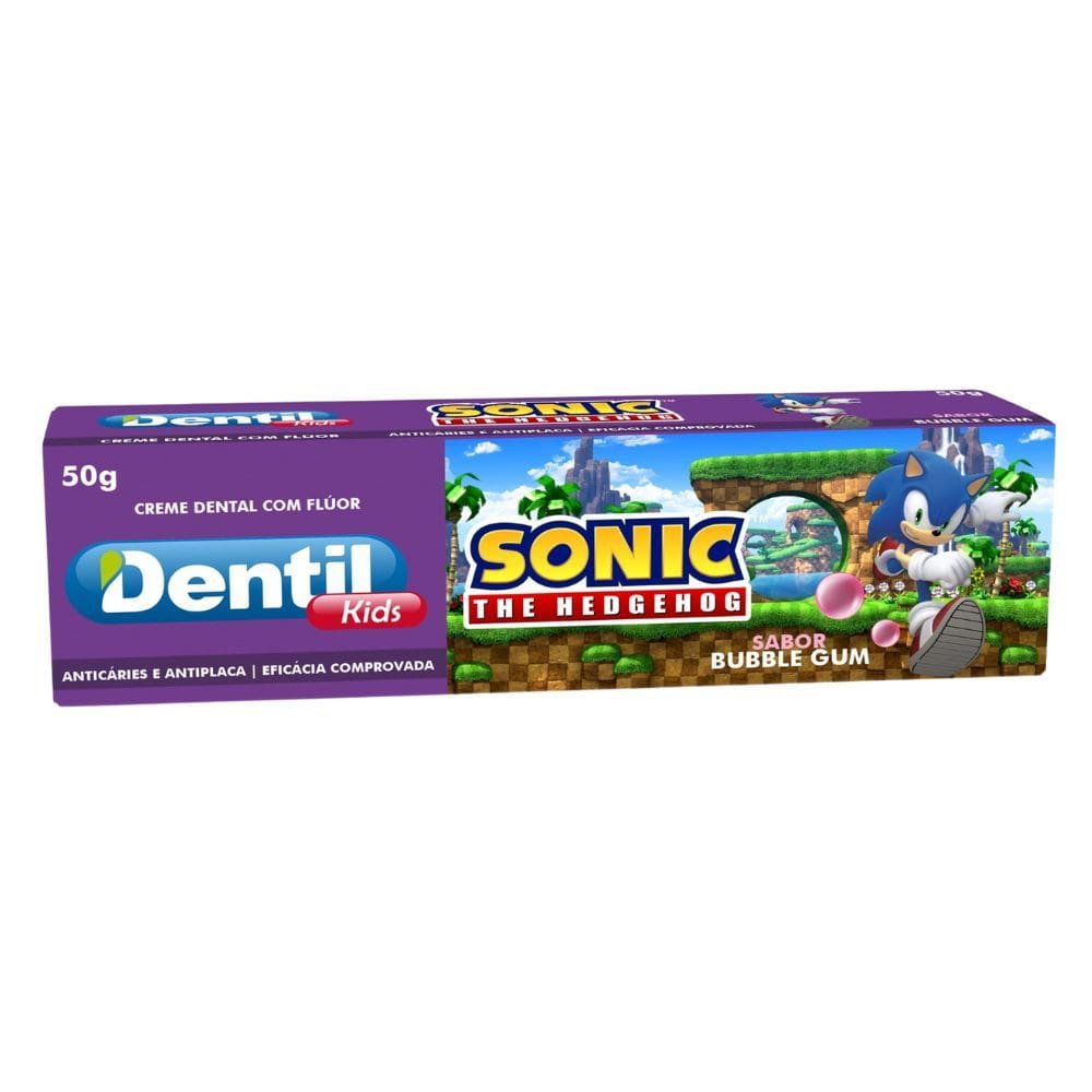Creme Dental Dentil Kids Sonic The Hedgehog Sabor Tutti Frutti 50g