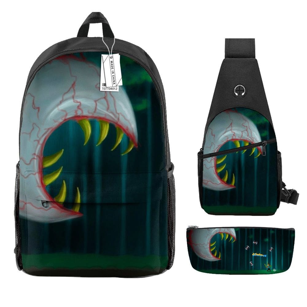 Conjunto de mochilas Terrarias Anime School 3 unidades/lote para crianças