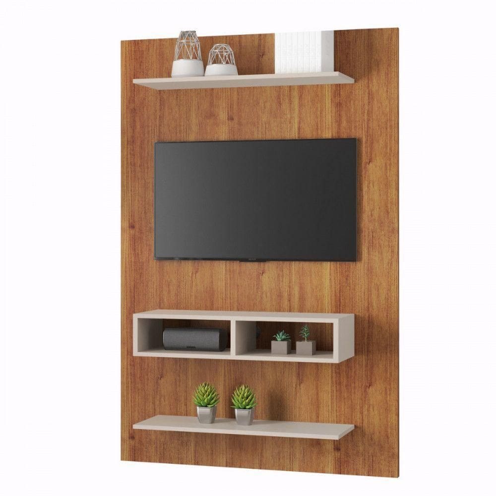 Painel Para Tv De Até 43 Polegadas Byte Delta Mel Off White Mel/off White