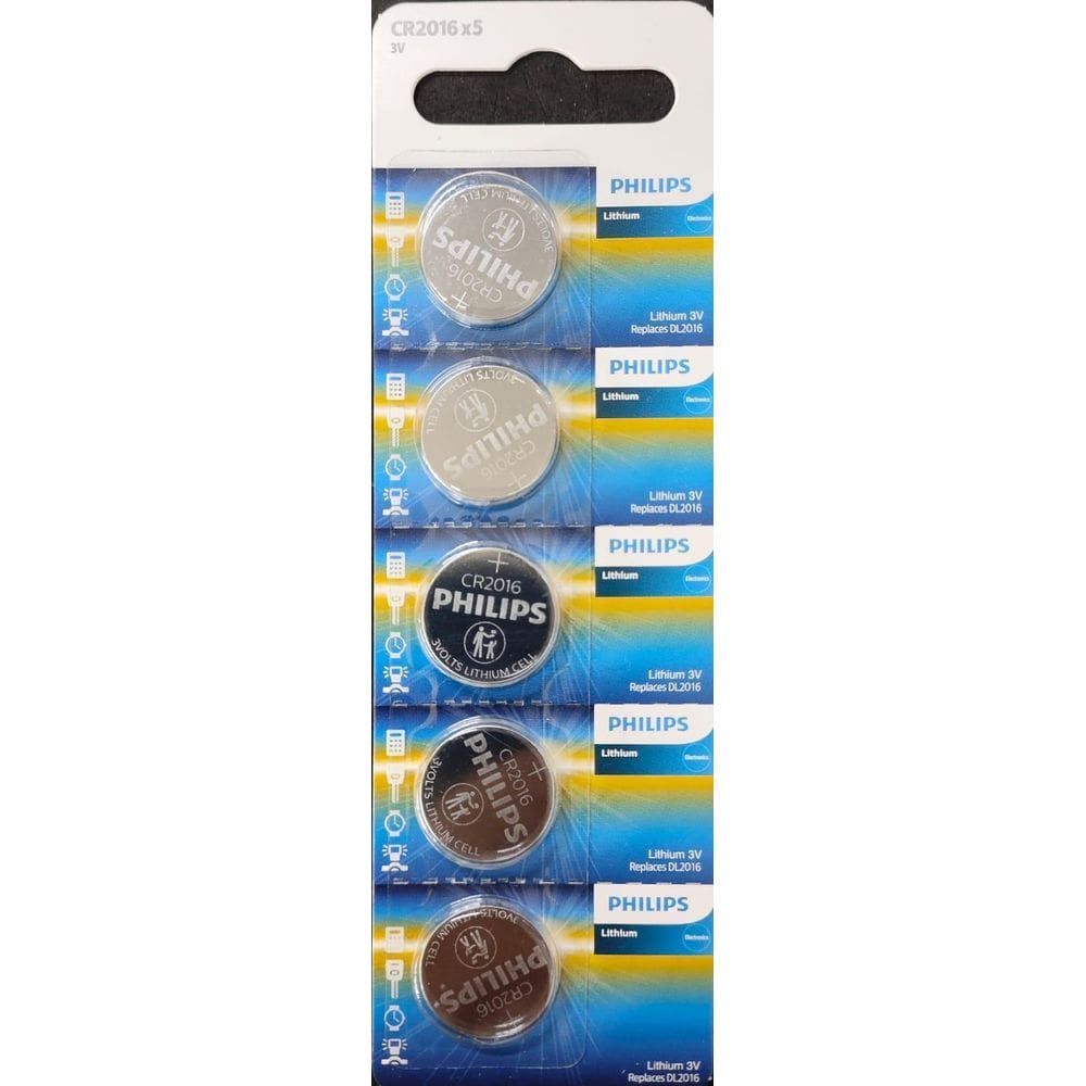 Kit Com 10 Cartelas Bateria Cr2016 Philips 3V C/5 Unidades