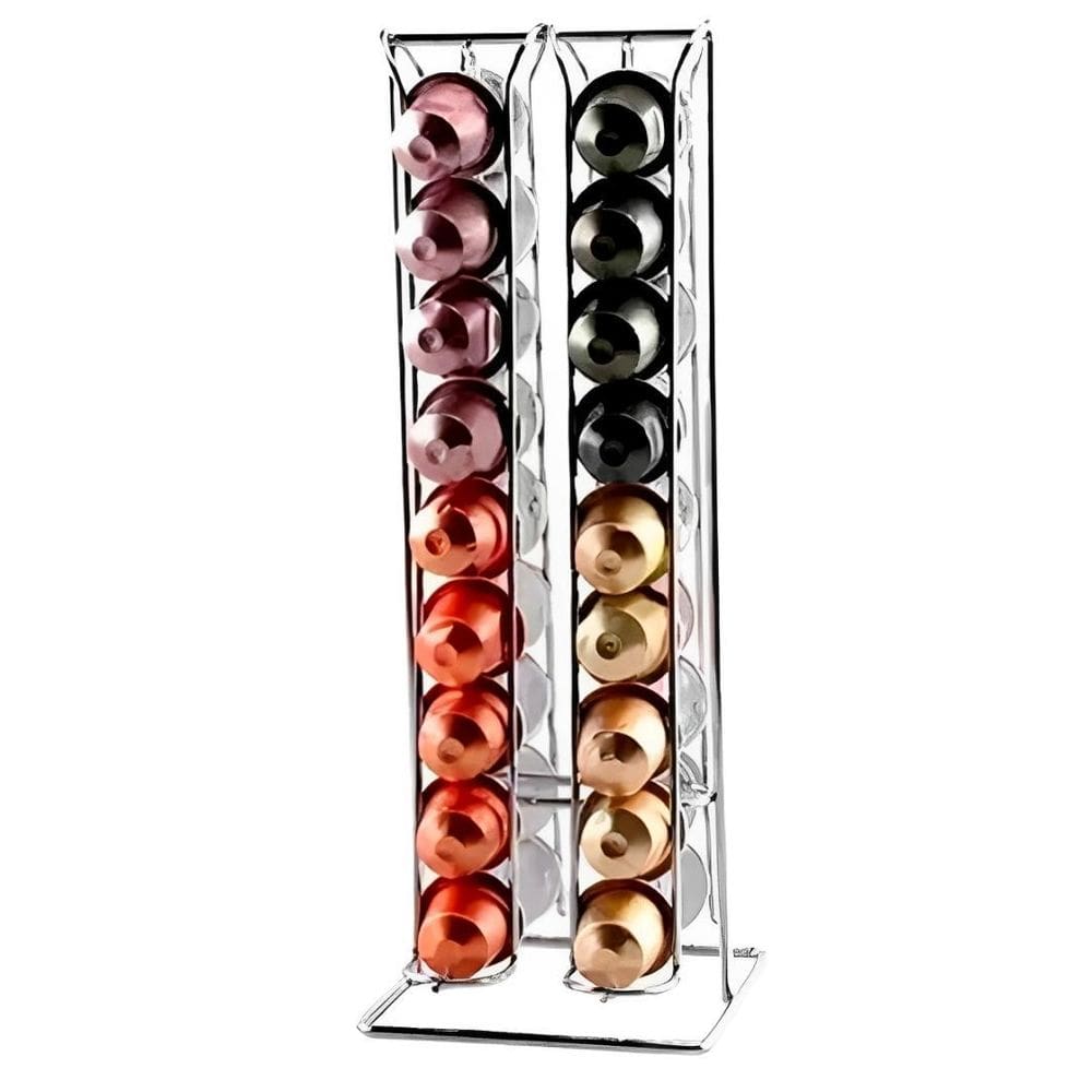 Suporte 36 Cápsulas De Café Ou Chá Ferro Cromado 33Cm