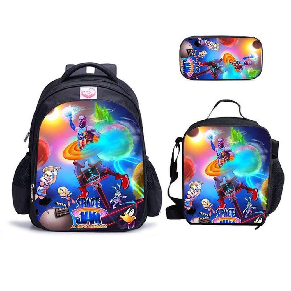 Conjunto de mochilas Basketball Star Space para mochila escolar infantil