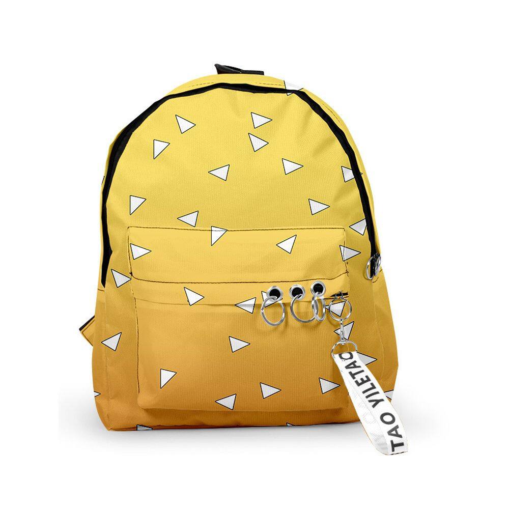 Mochila Demons Slayers Agatsuma Zenitsu para escola infantil