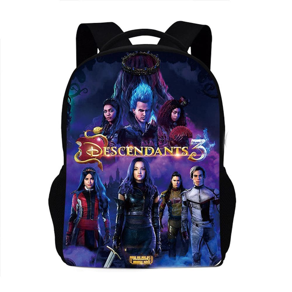 Mochila escolar infantil Descendants com impressão 3D Oxford 31x13x42cm