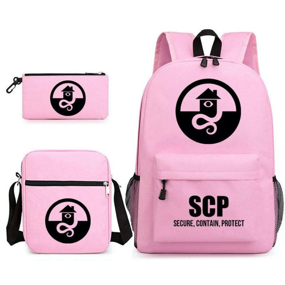 Conjunto de mochilas, bolsa escolar SCP, bolsa de lona para crianças
