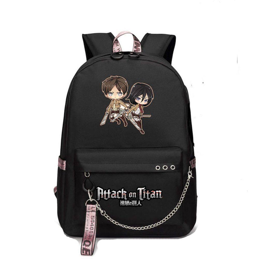 Mochila escolar Attack on Titan Anime para crianças