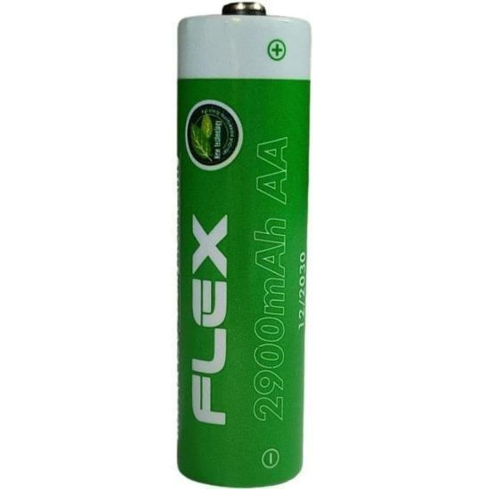 Pilha Recarregável Aa 1.2V 2900Mah  C/2 Pilhas  Flex