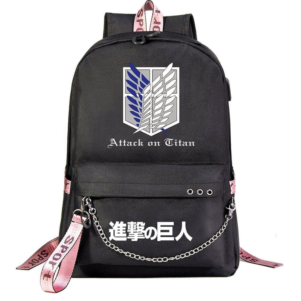 Mochila escolar Attacks Ons Titans para crianças