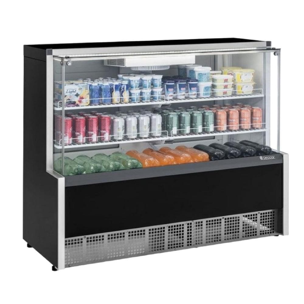 Expositor Refrigerada Aurora Ar Forçado Gpfa-140r Preto 220V - Gelopar