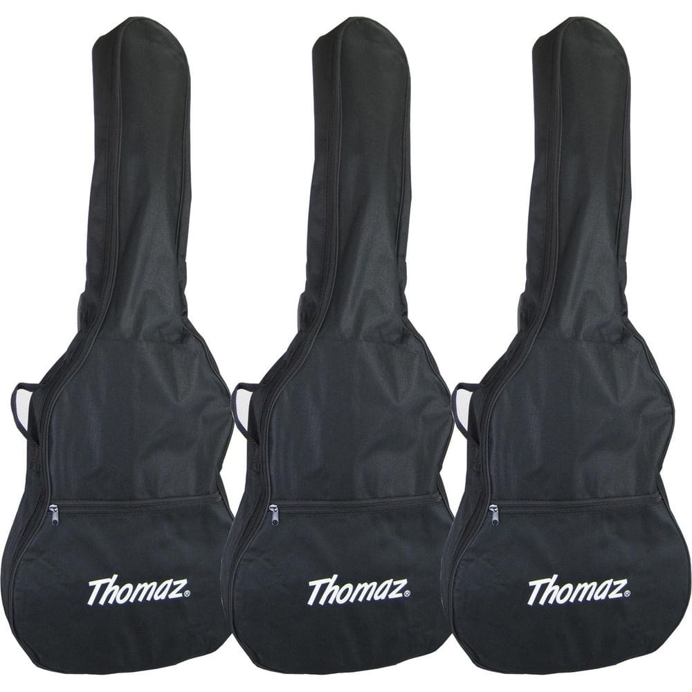 Kit 3 Capas para Violão Clássico Acústico Preta Thomaz