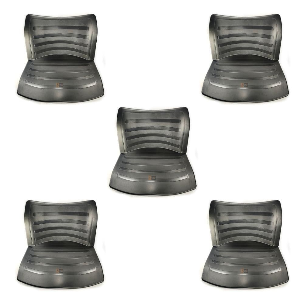 5 Kit Assento/Encosto Plastico Preto Masticmol Iso Polipro