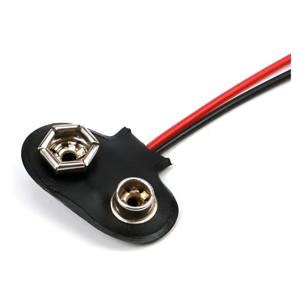 Clip Conector P/ Bateria 9V Tipo I Alta Qualidade Kit 10 pçs