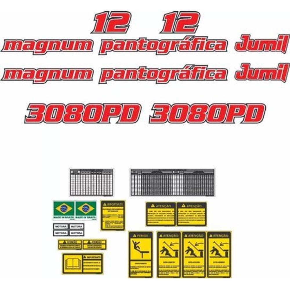 Kit Adesivos - Magnum Pantográfica Jumil 3080Pd