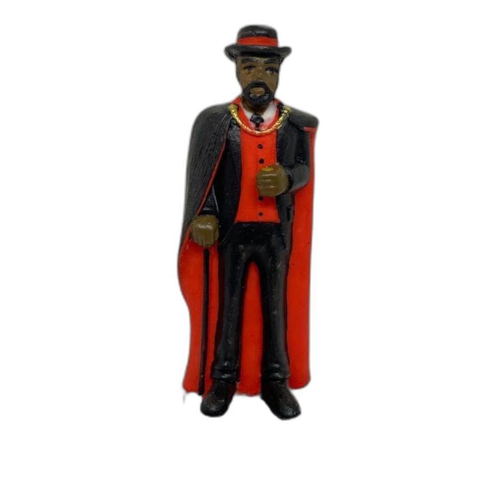 Escultura Exú Cartola 10,5Cm Em Resina Umbanda Candomblé