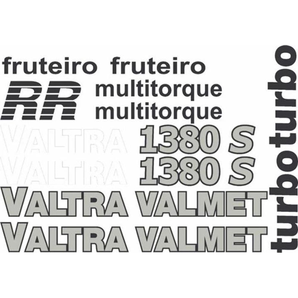MP - Kit Adesivos Valtra Valmet 1380 S Frutei
