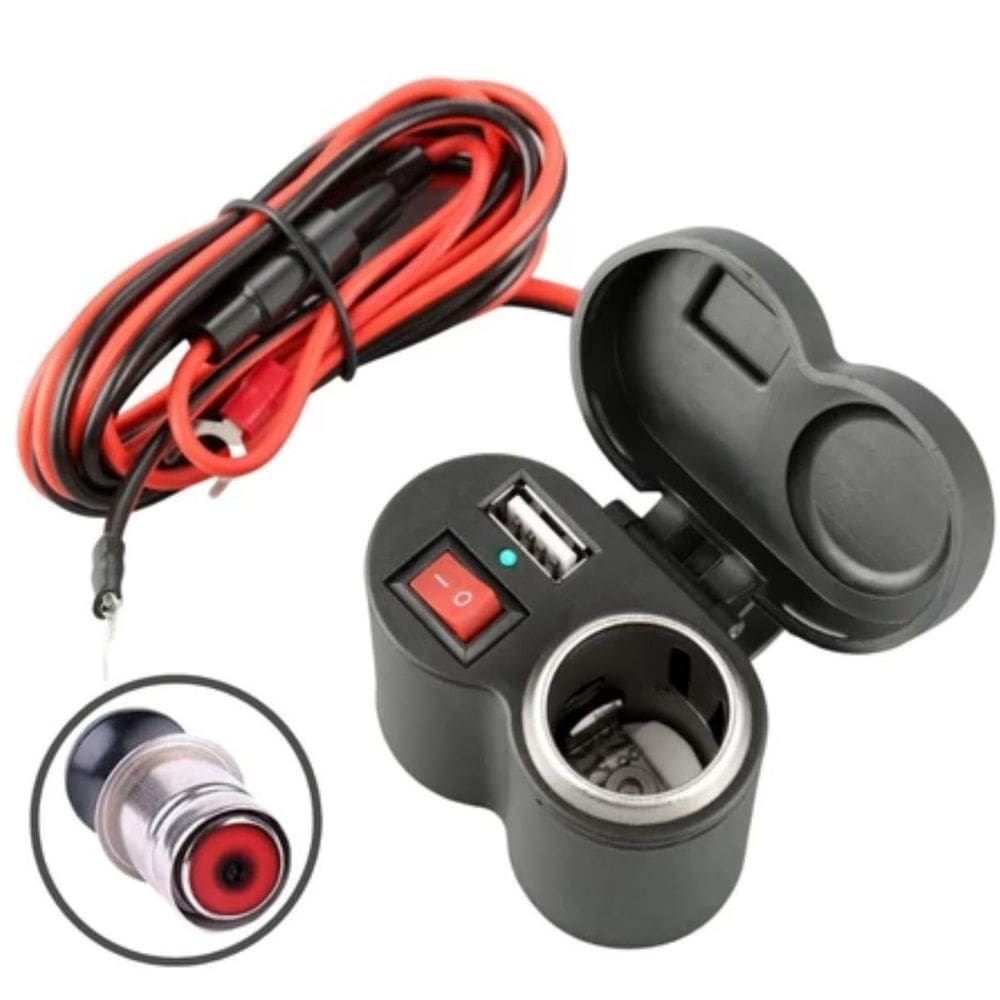 Carregador Guidão Usb Moto Entrega Relâmpago