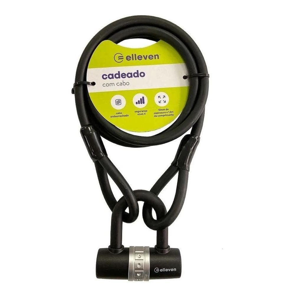 2X Cadeado Bike Moto Elleven Tipo U-Lock 1.5M X 12Mm Cor Pre