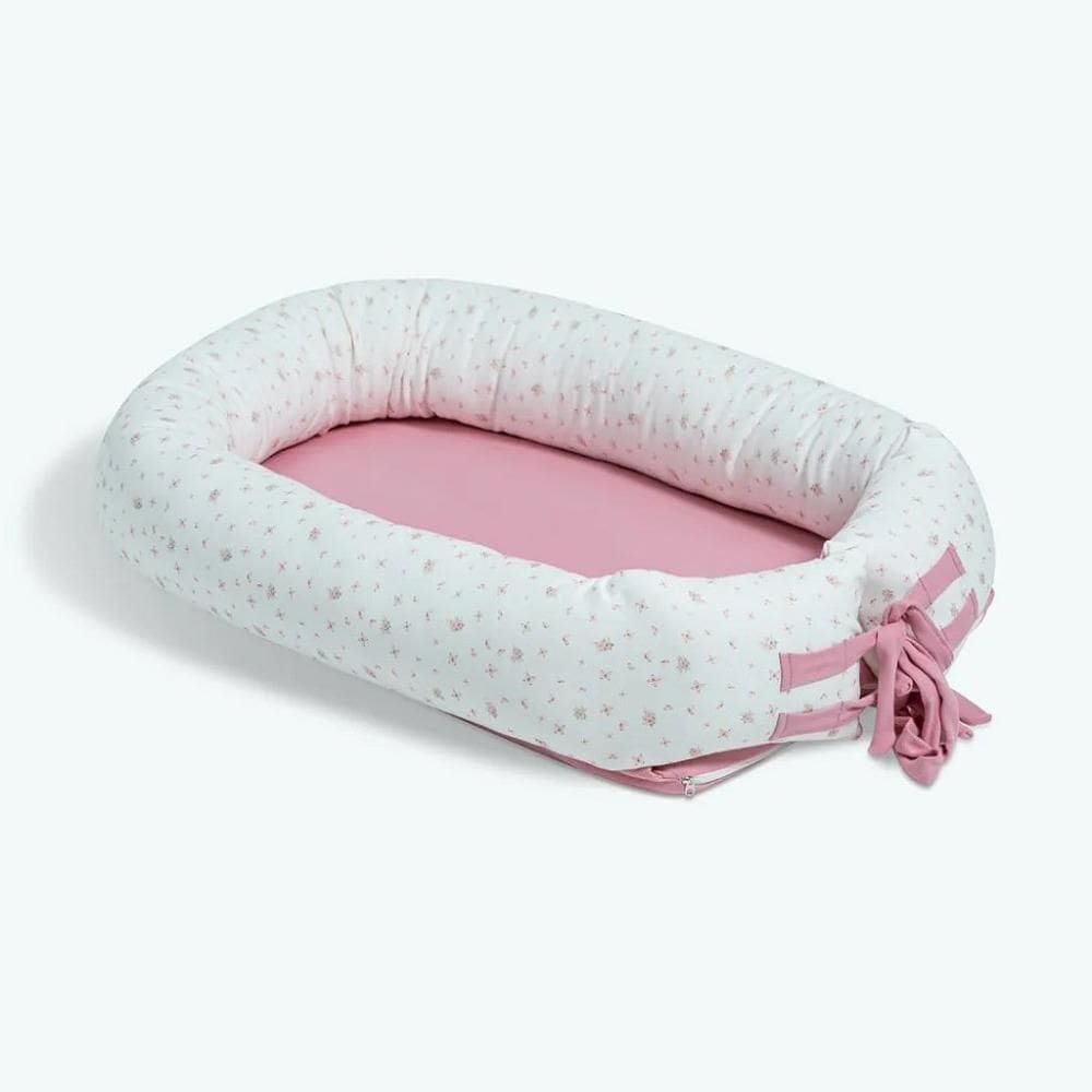 Ninho Redutor de Berço Hug Bons Sonhos Rosa Blush