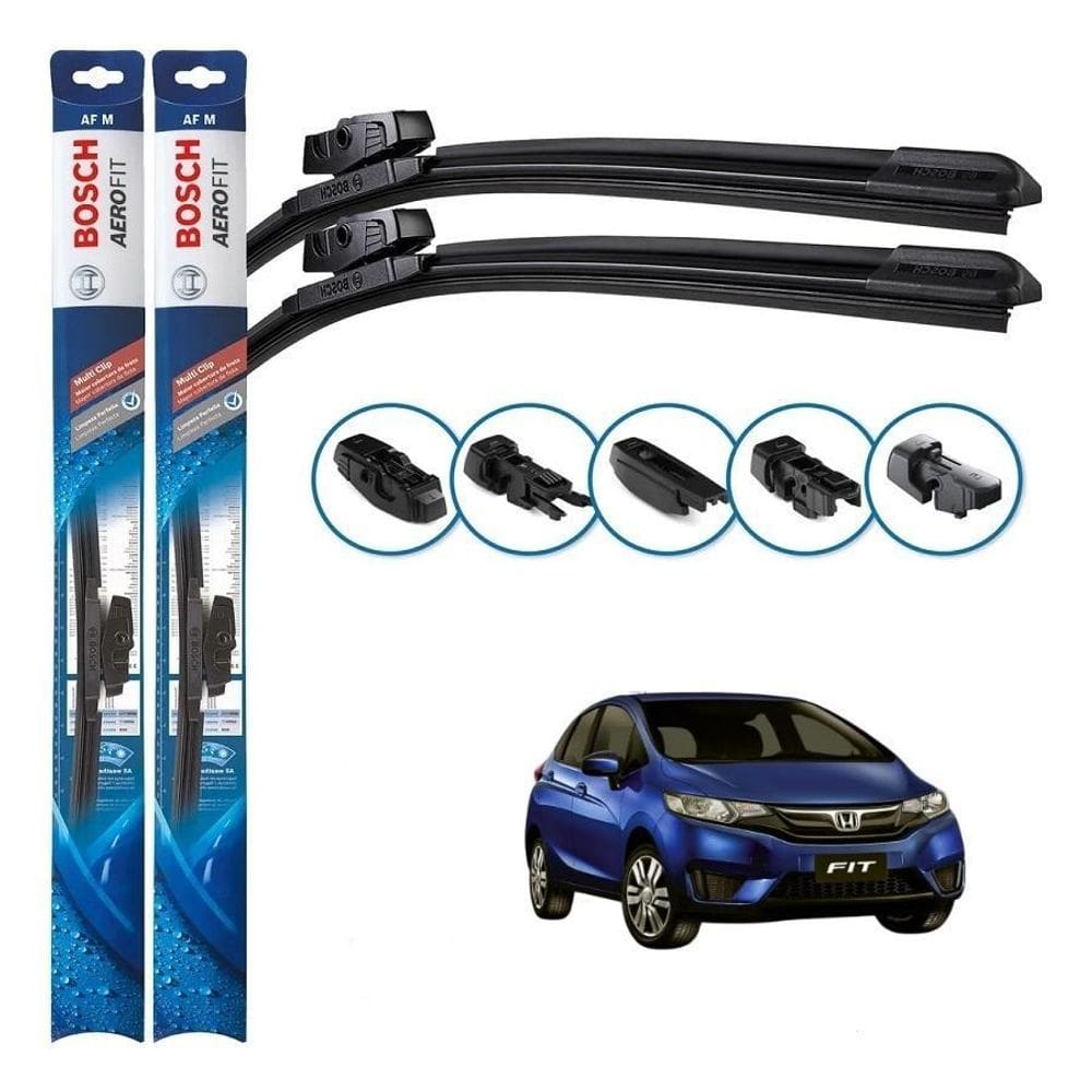 Palheta Bosch Dianteira Honda Fit 2018/22 Multiclip Aerofit