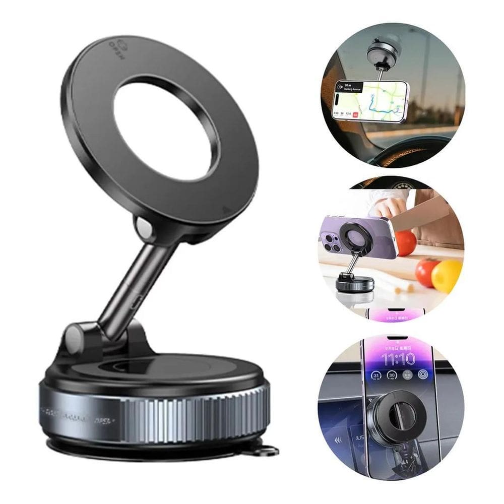 Suporte Magnético 360 Celular Carro Mesa Dobrável E Ventosa