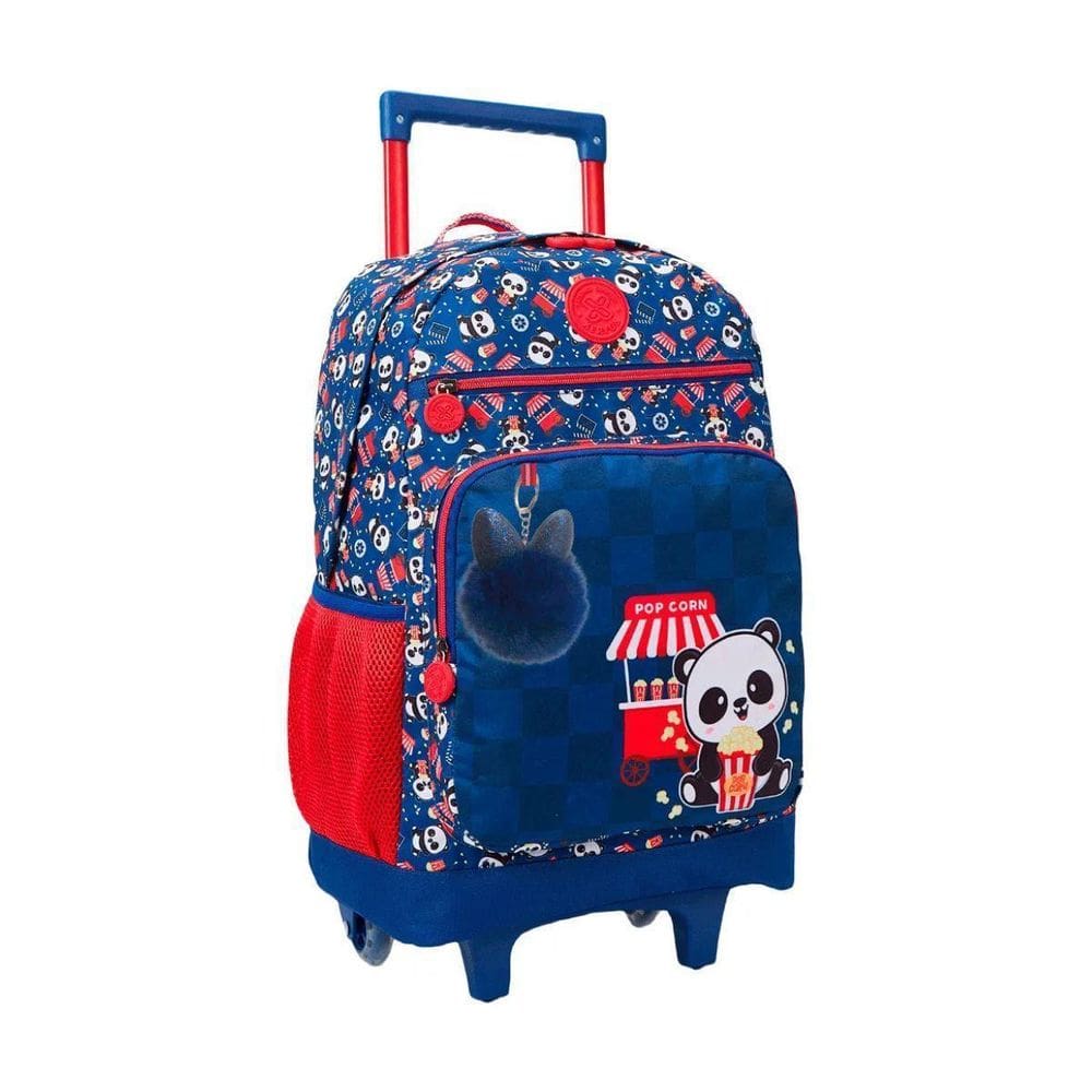 Mochila De Rodinha College Panda Pipoca 16 Juvenil Xeryus