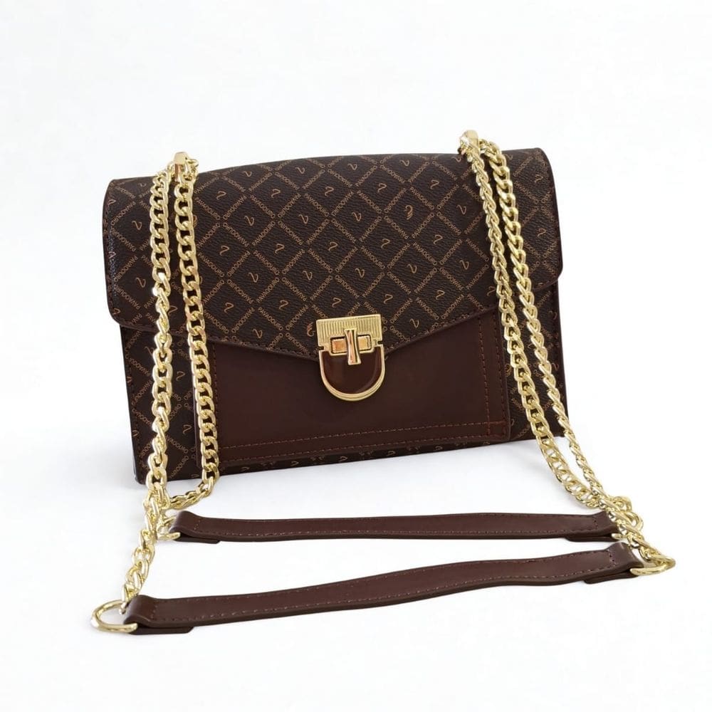 Bolsa feminina alça corrente de ombro Pavão De Ouro