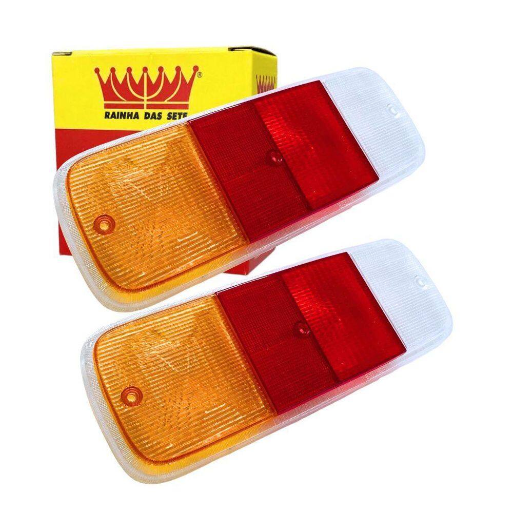 Par Lente Lanterna Traseira Para Kombi Clipper Tricolor